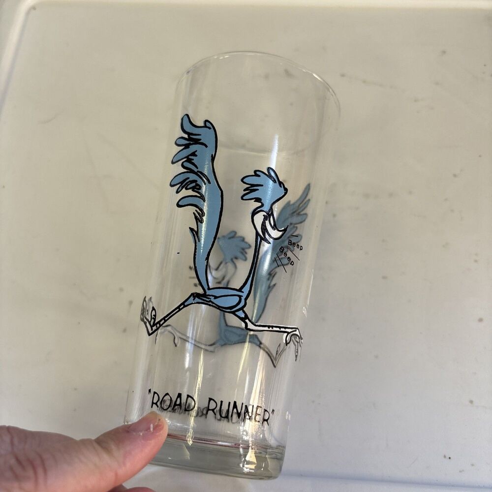 Vintage 1973 Road Runner Looney Tunes Warner Bros Pepsi Collector Series Glass